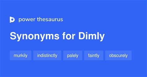 dim thesaurus|other words for dimly.